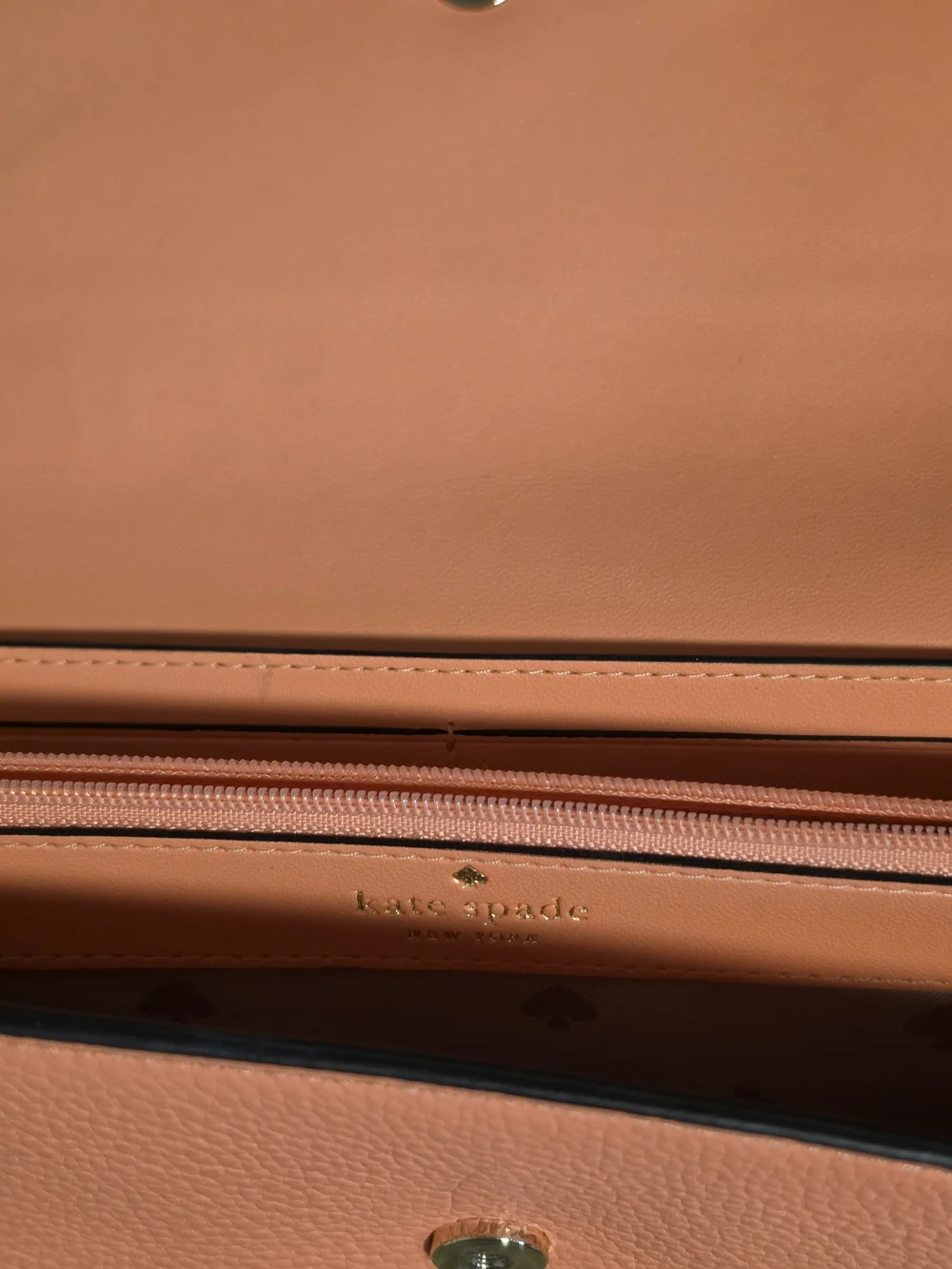 kate spade Coral Pink Pebbled Leather Envelope Clutch